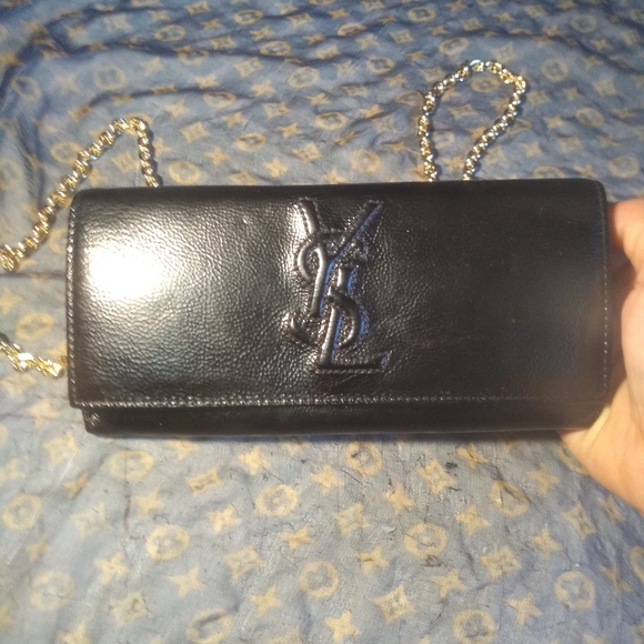 Yves Saint Laurent Black Wallet on a Chain - Picture 10 of 13
